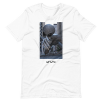 NFLYC - MENS-00004 - GIANT CITY ALIEN - WHITE - UNISEX SHIRT - LIMITED EDITION