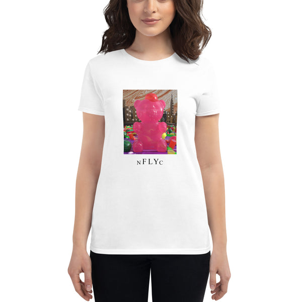 NFLYC - WOMENS-00202B GUMMY LIFE - WHITE - COTTON - SLIM FIT TEE - LIMITED EDITION